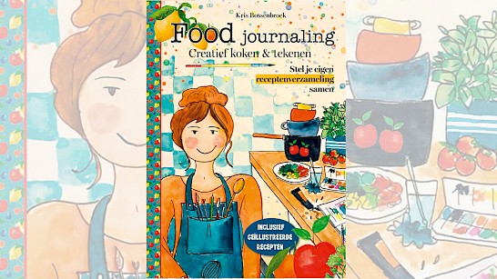Wat je kookt vastleggen in een schrift of schetsboek. Bykris Food journaling, creatief koken & tekenen